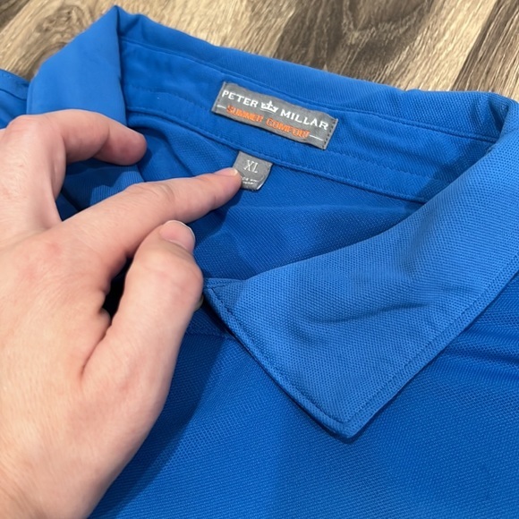 Peter Millar Summer Comfort Men’s XL Blue Short Sleeve Golf Polo Shirt‎ - Picture 6 of 9